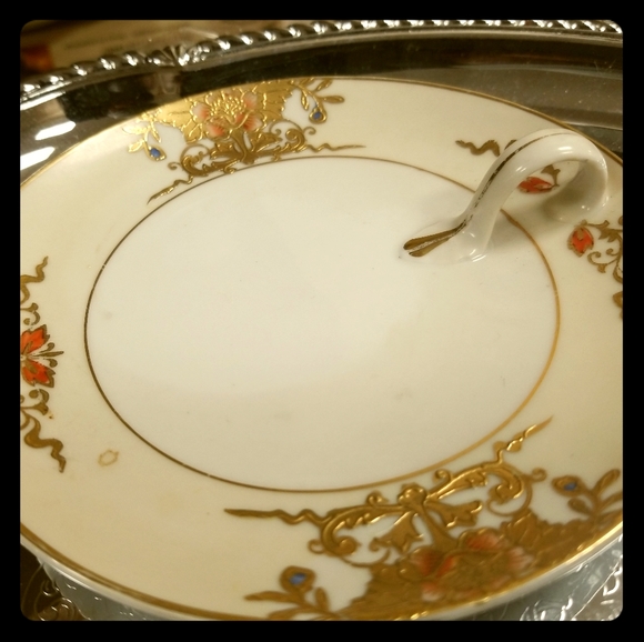 vintage Noritake hand painted lemon dish 1930's - Picture 1 of 7